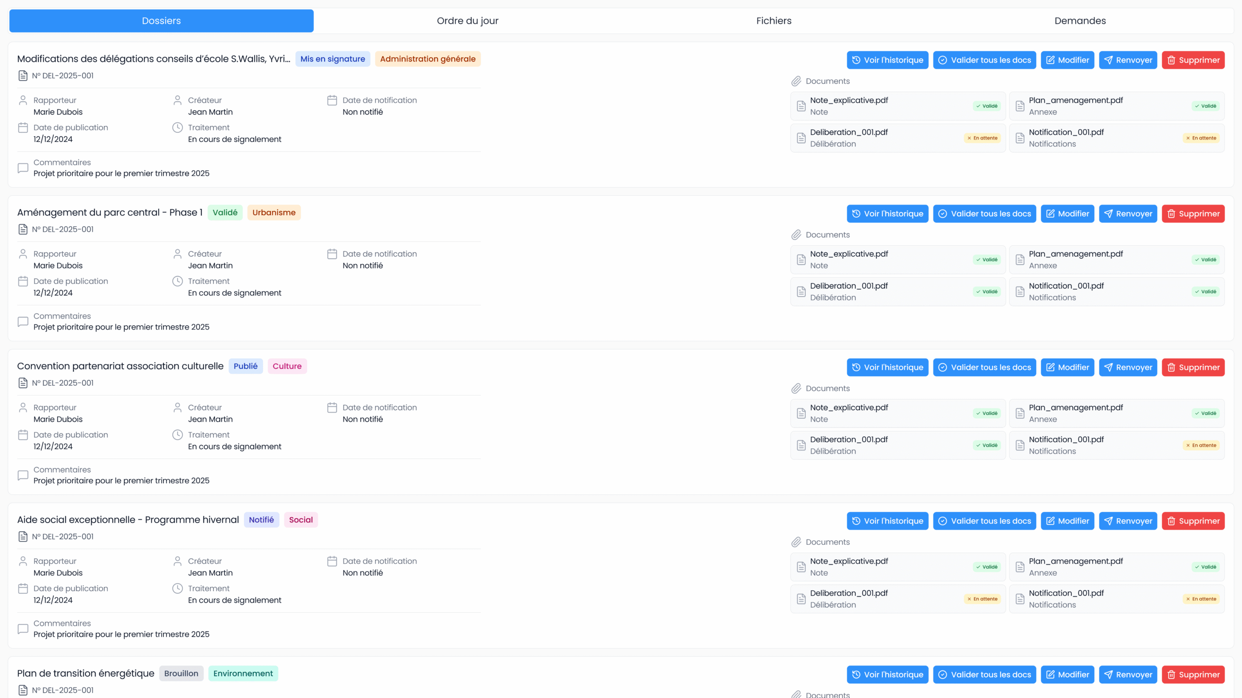 Gestion du conseil municipal 2